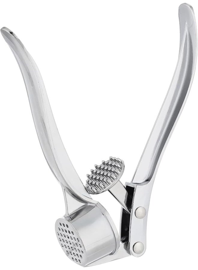 مكبس ثوم من الستانلس ستيل من قطعة واحدة فضي - Image 2